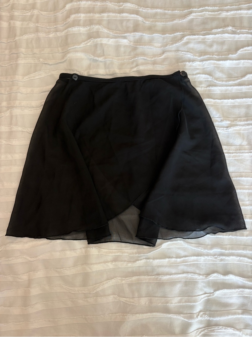 Black Sheer Wrap-Style Skirt/Cover-up